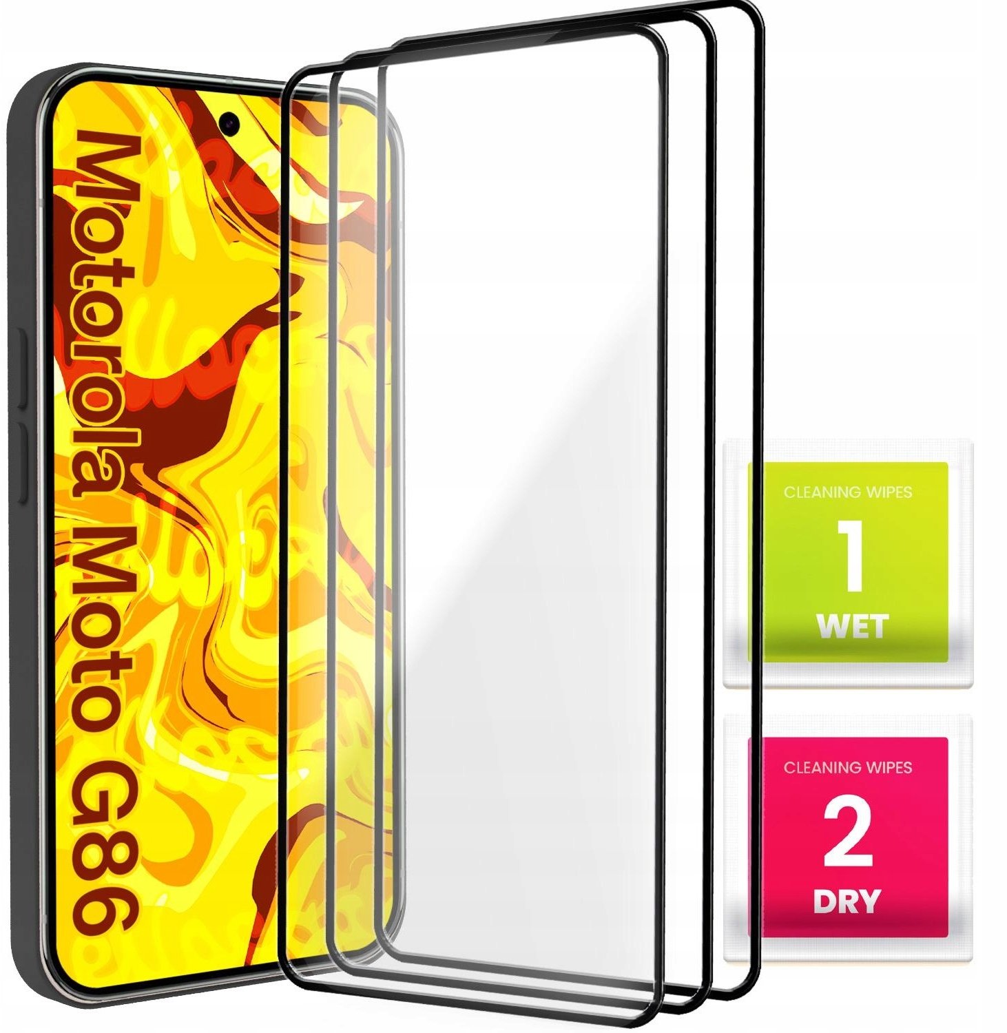 3-PAK Szkło Hartowane Do Motorola Moto G86 / G86 Power (Pełne, 5D, Szybka)