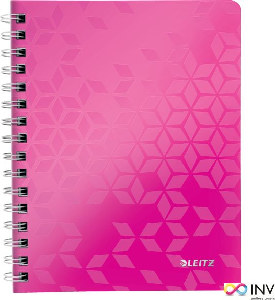 Leitz KOŁONOTATNIK W KRATKĘ A5 PP LEITZ WOW, RÓŻOWY 80389448