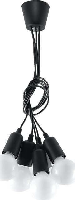 Lampa wisząca Sollux Lampa wisząca DIEGO 5 czarna