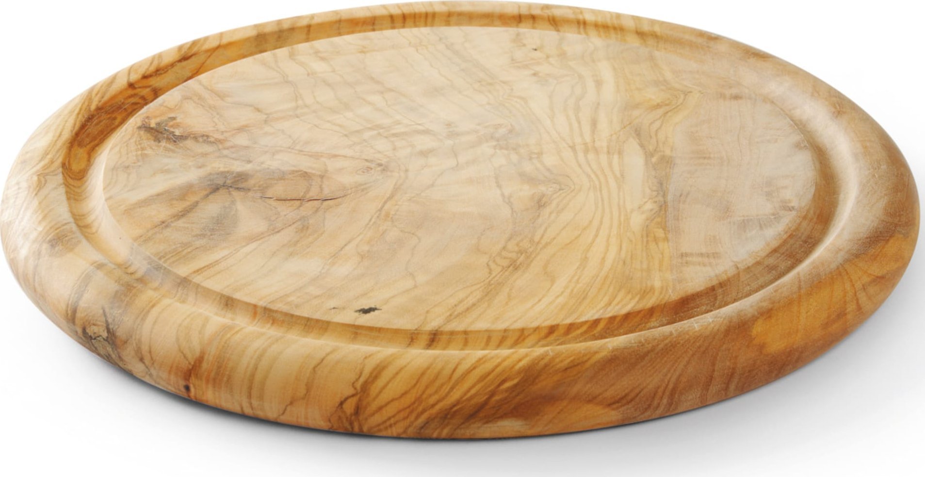 Deska do krojenia Hendi Deska do serwowania wędlin serów przekąsek z drewna oliwnego okrągła śr. 260 mm