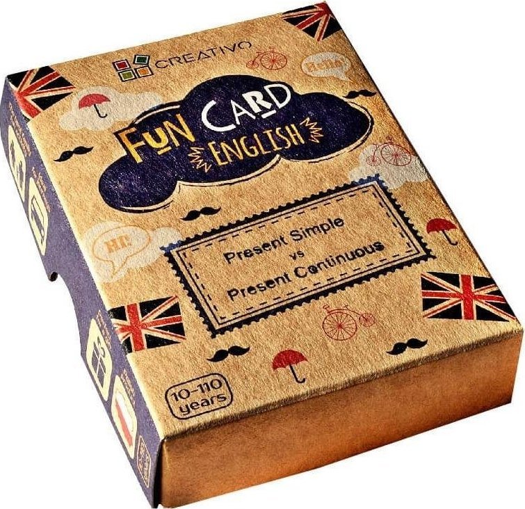 Creativo Fun Card English Present Simple Present Continuous