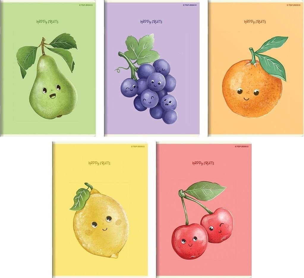 TOP-2000 Zeszyt A5/32K linia Fruits (10szt) TOP2000