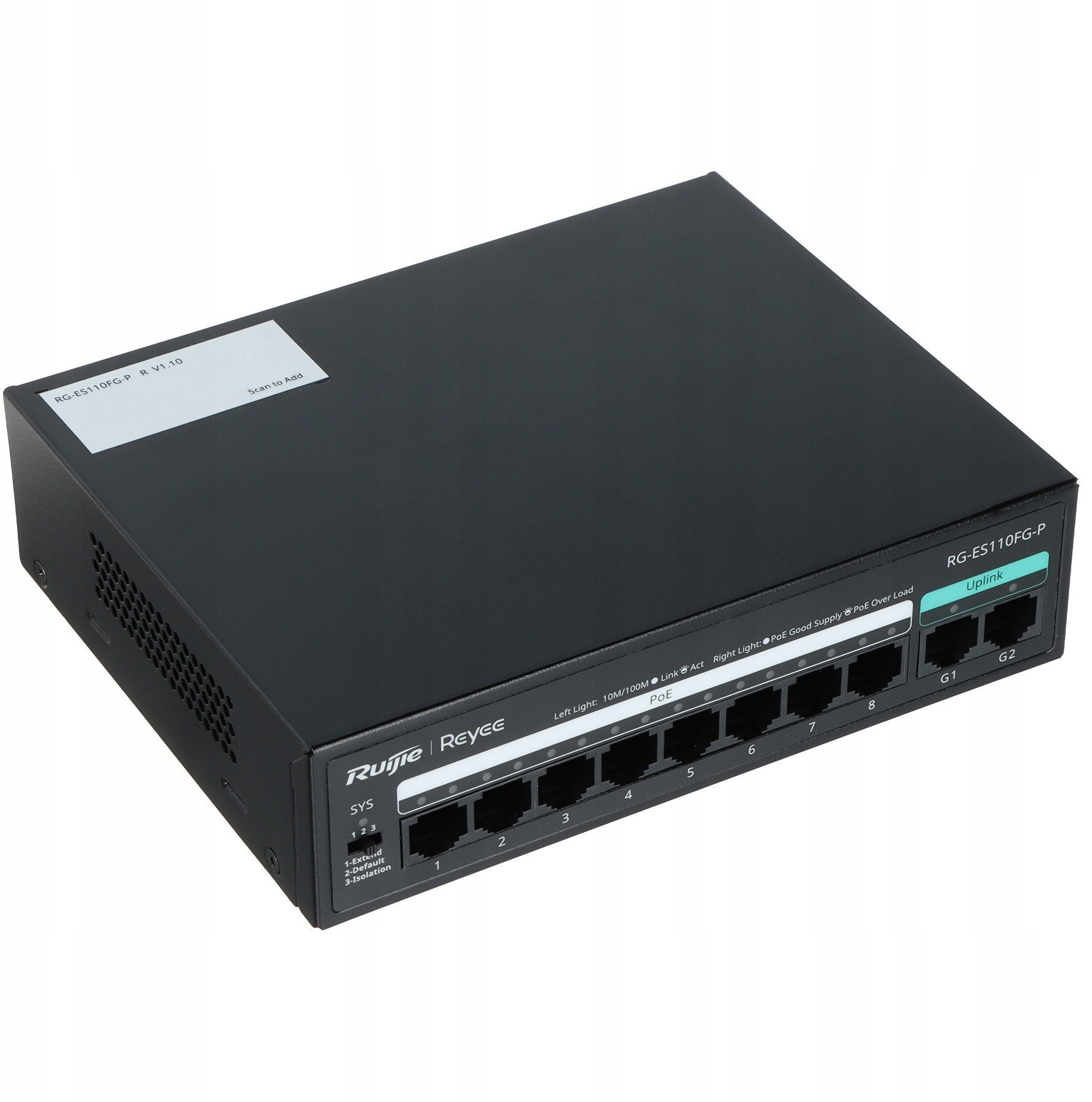 SWITCH POE RG-ES110FG-P 8-PORTOWY REYEE