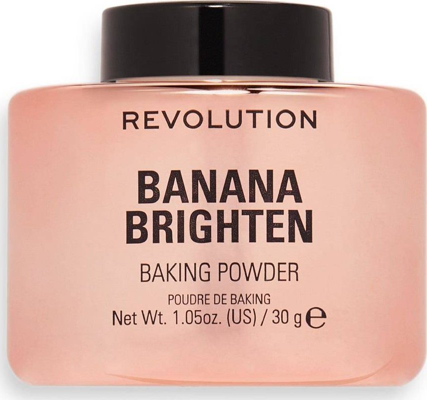 Makeup Revolution Baking Powder rozświetlający sypki puder do twarzy Banana Brighten 30g