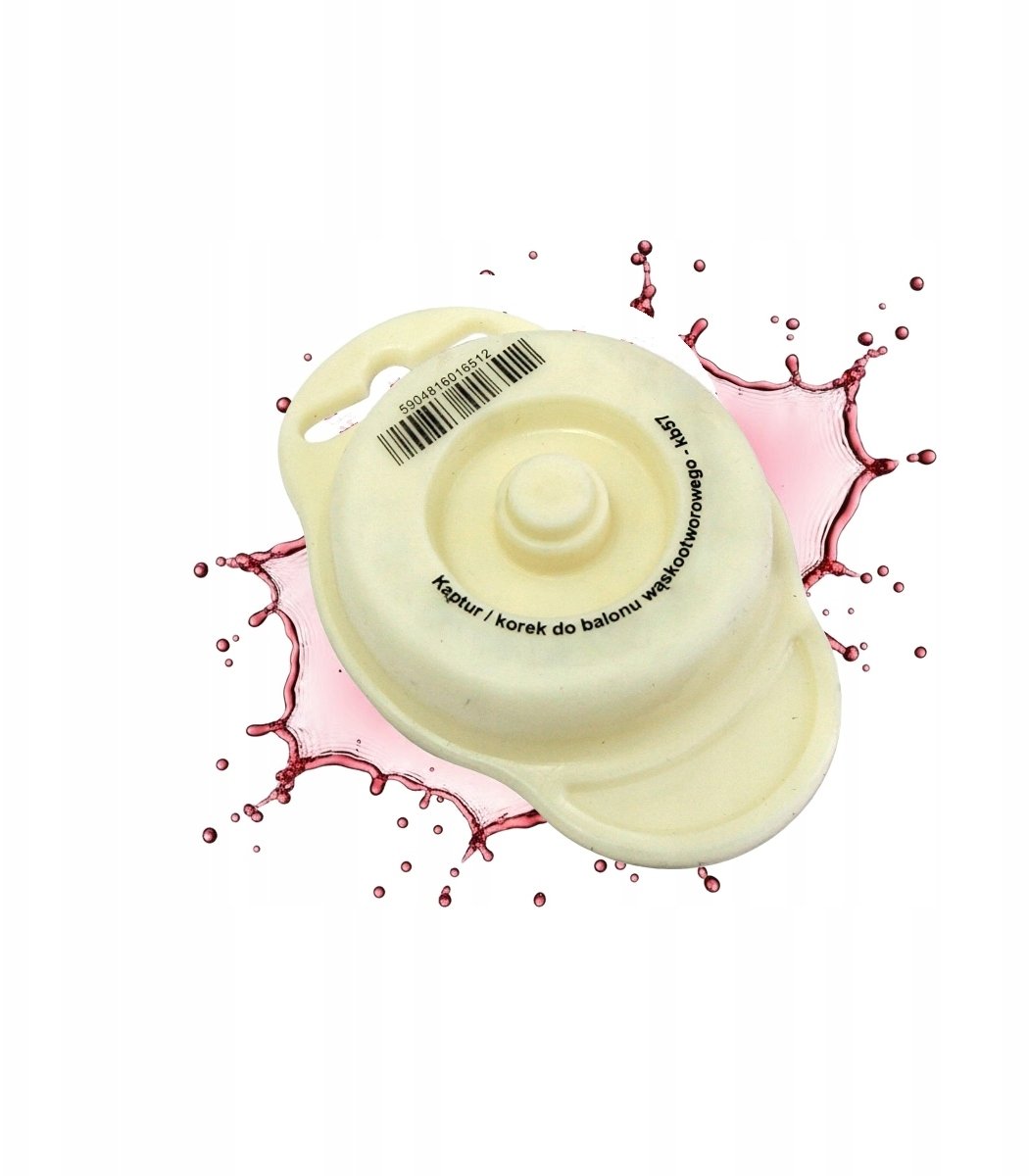 KOREK do BALONÓW z WĄSKĄ SZYJKĄ Fi57mm GUMOWY KAPTUR