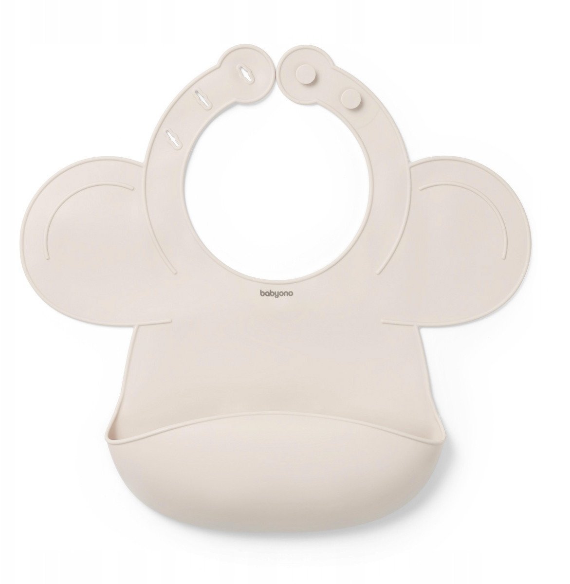 BABY ONO 1639/04 SILKONOWY ŚLINIAK Z REGULOWANYM ZAPIĘCIEM