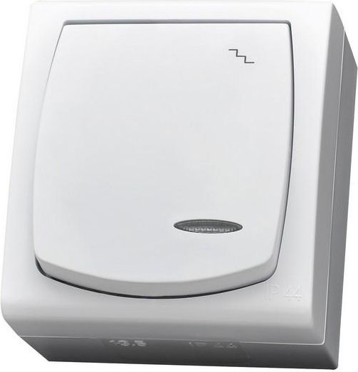 Ospel Łącznik schodowy Madera hermetyczny z podświetleniem biały (ŁNH-3NS/00)