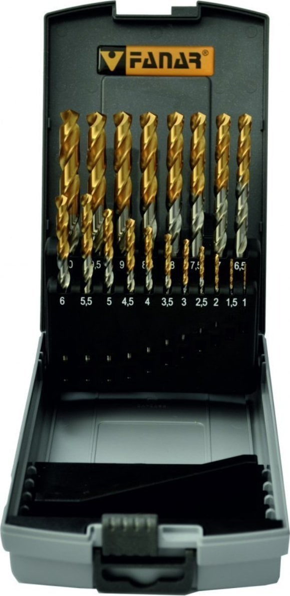 Wiertło Fanar WIERTLA ZESTAW NWKA FI 1,00-10,00MM 24PC CZW-24 HSSE TIN INOX