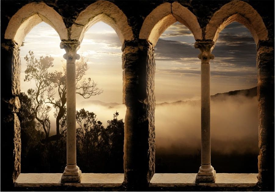 DecoNest Fototapeta - Klasztor w górach - 250X175