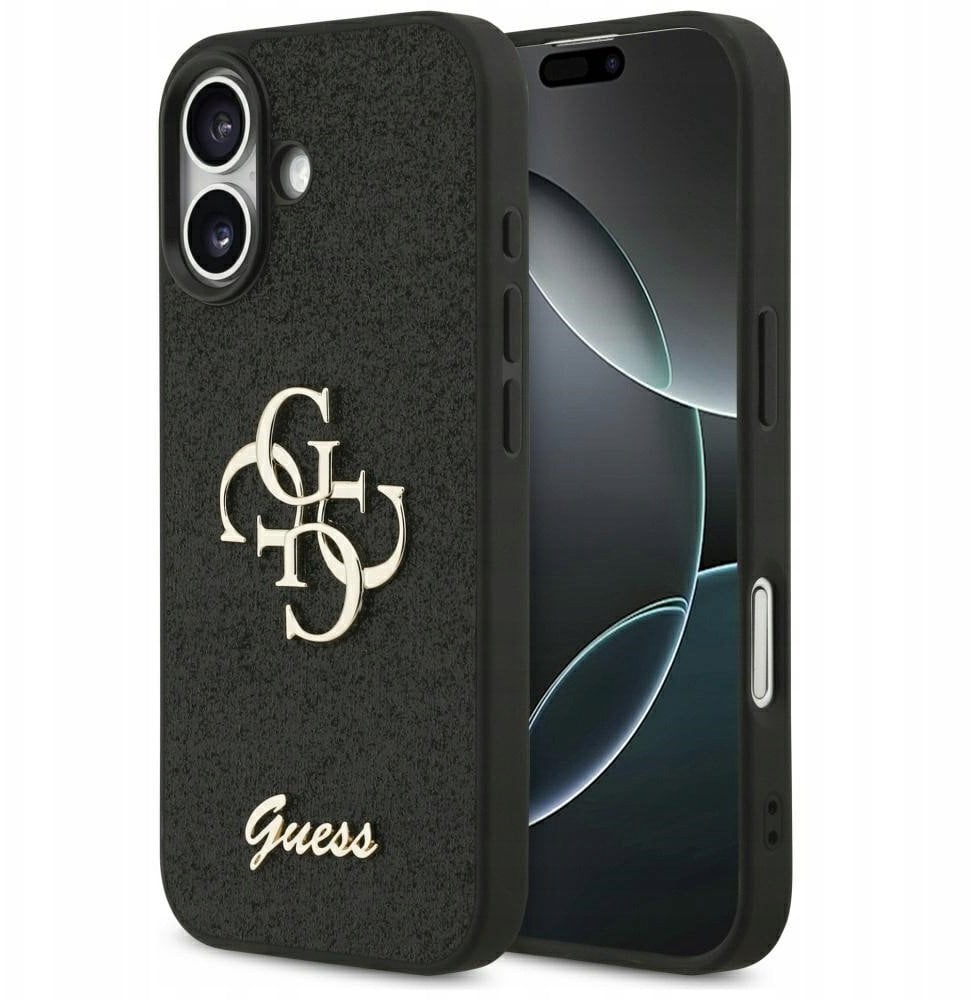 Guess Etui 4G Strap 4G Classic Logo do iPhone 17 czarny