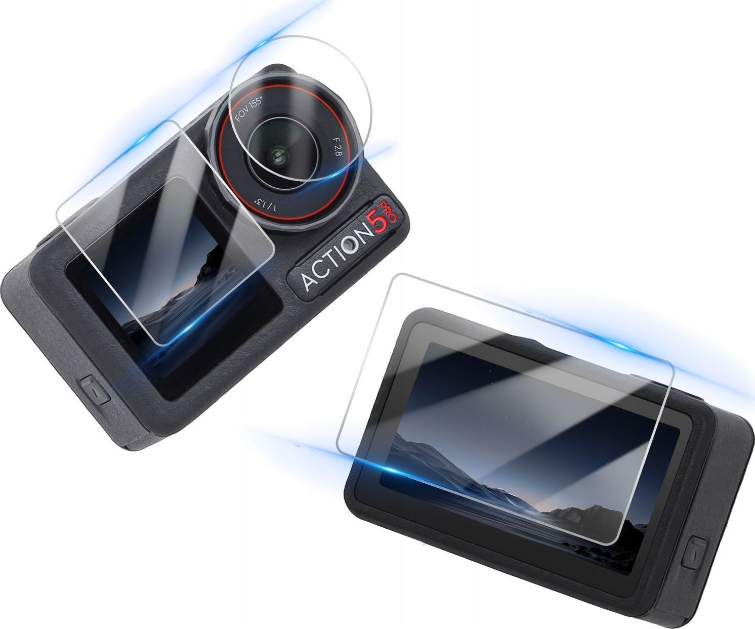 SunnyLife Osłona Ochronna Ochrona na 2x Ekran + Obiektyw 3w1 do DJI OSMO ACTION 5 PRO / OA5-BHM883