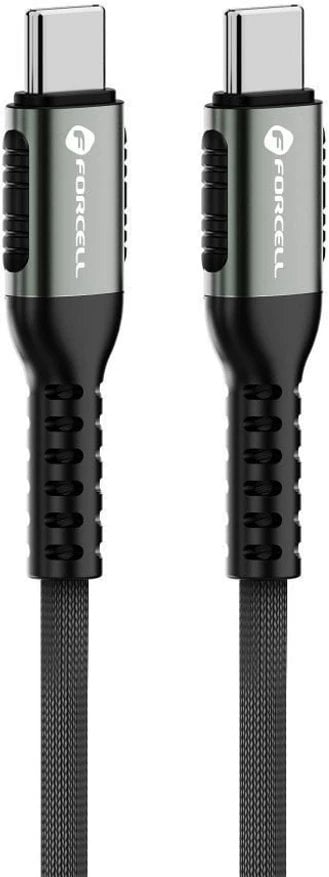 Kabel USB ForCell USB-C - USB-C 0.25 m Czarny