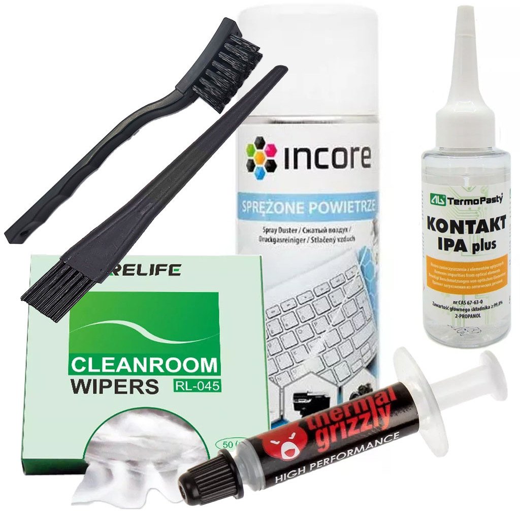 Zestaw do czyszczenia konserwacji komputera PC i3 i5 i7 i9 Ryzen