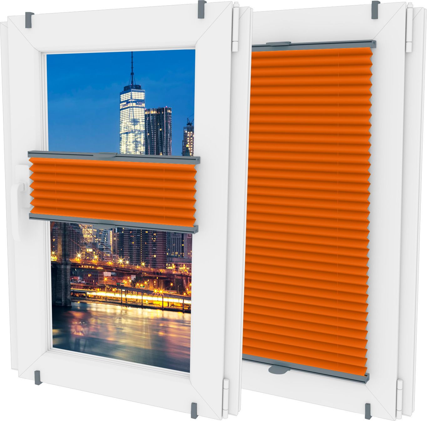 Oslonaokna 'Roleta plisowana plisa wysokość do 220cm kolor Pomarańczowy'