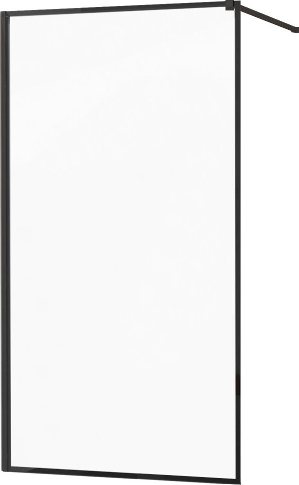 Mexen Mexen Kioto ścianka prysznicowa 50 x 200 cm, transparent/czarny wzór 8 mm, złoty - 800-050-101-50-70