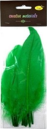 Piórka twarde zielone 10szt