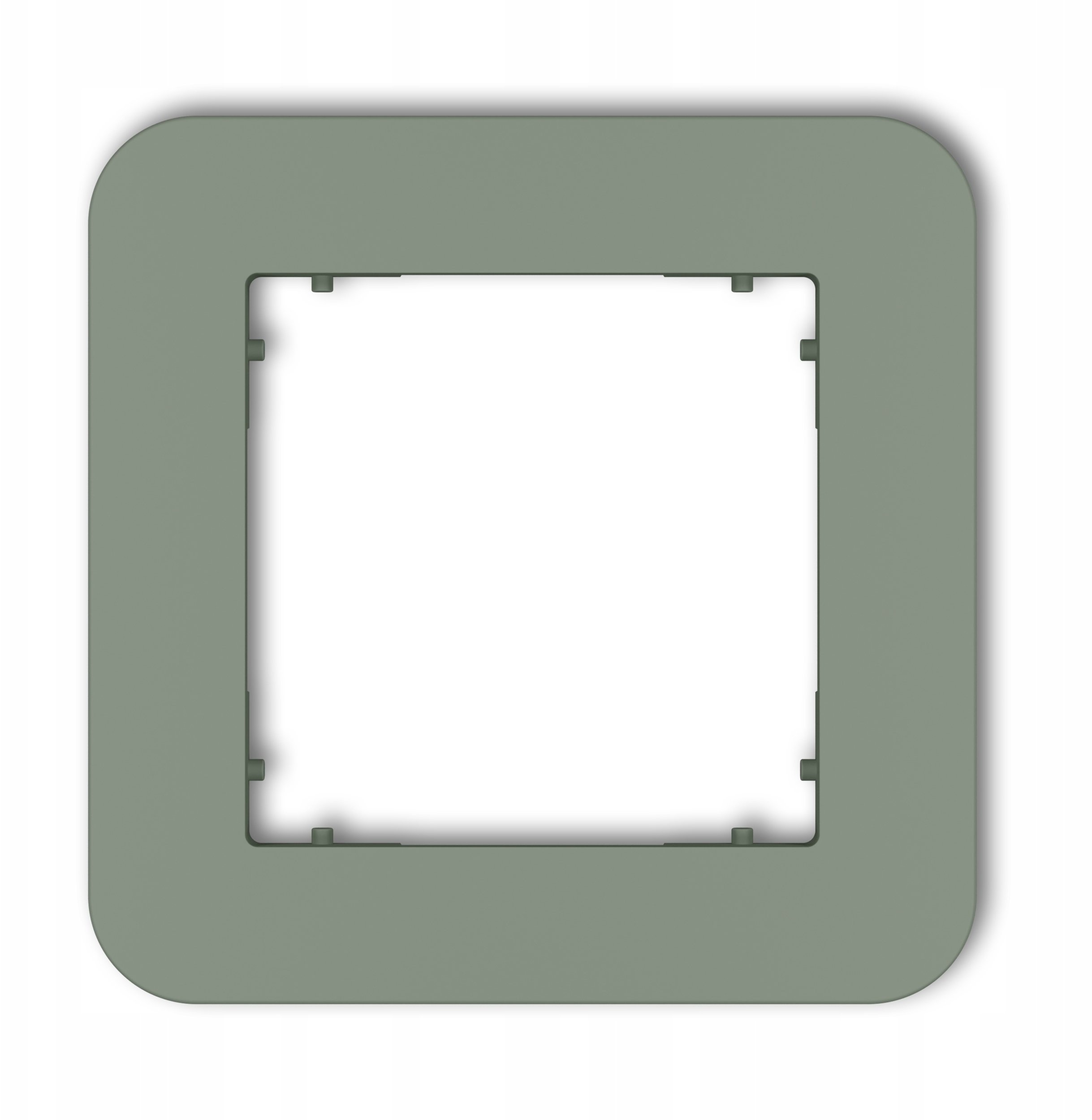 MINI Ramka uniwersalna pojedyncza zaokrąglona z tworzywa szałwiowy 61MRTZ-1