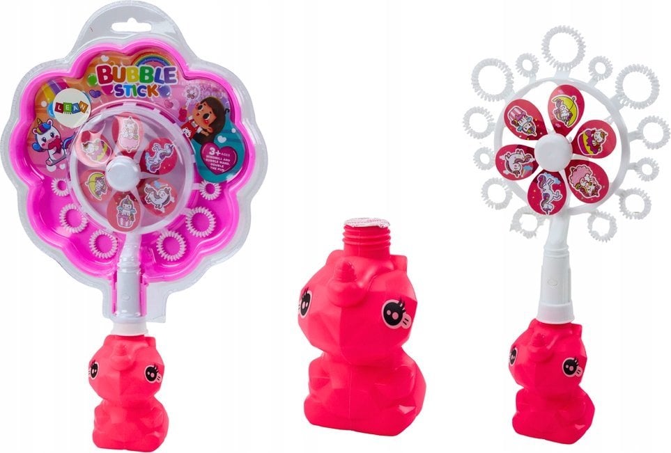 LeanToys Bańki Mydlane Wiatraczek Jednorożec Tacka Różowy