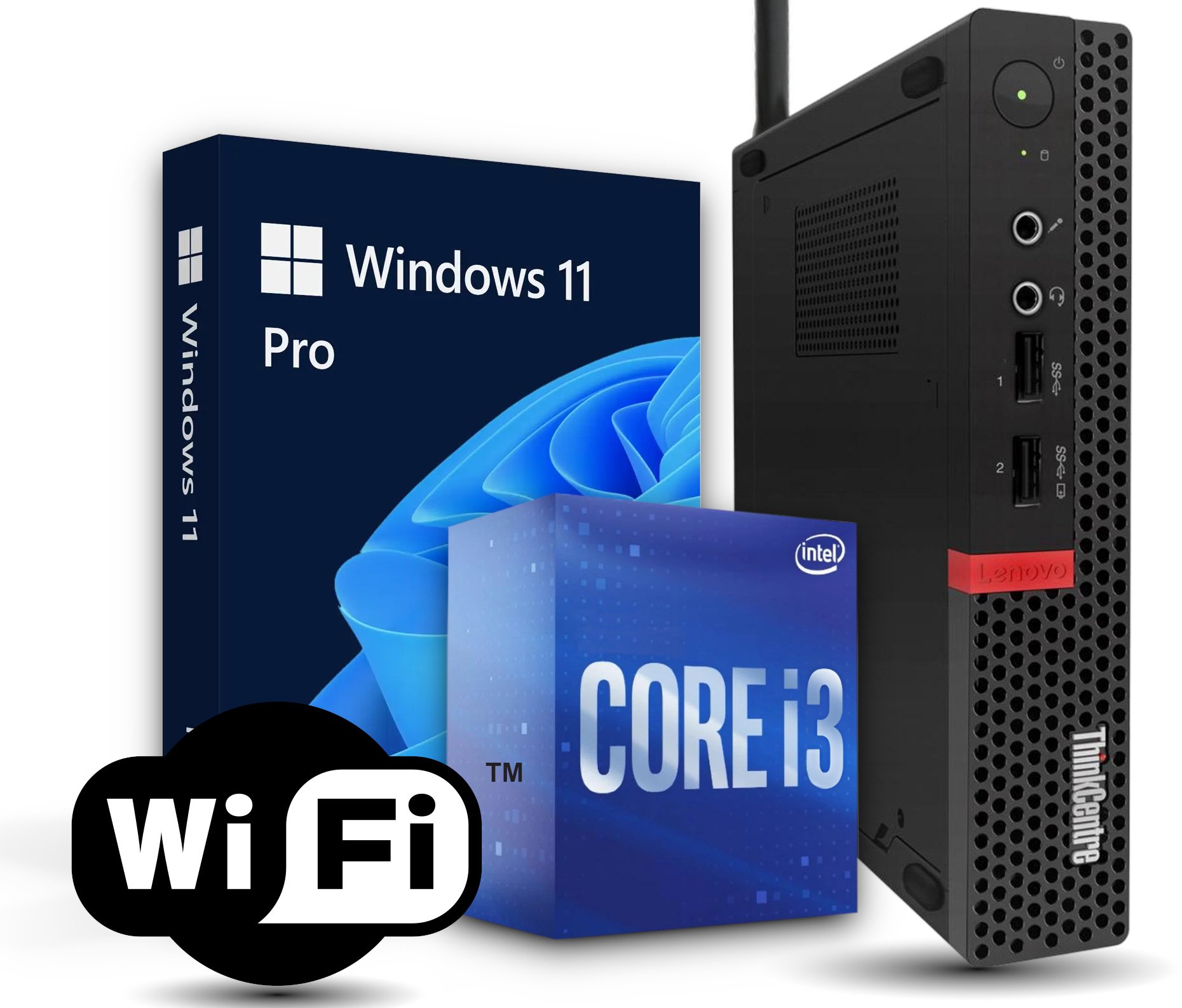 Laptop Lenovo Thinkcentre M710q MFF i3-6100T 16 GB 512 GB SSD Windows 11 Professional