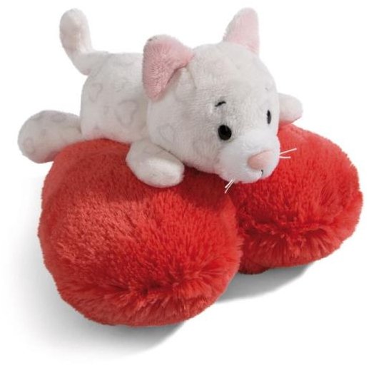 NICI 49405 Maskotka pluszowa Kot uroczy 13cm leżący na sercu