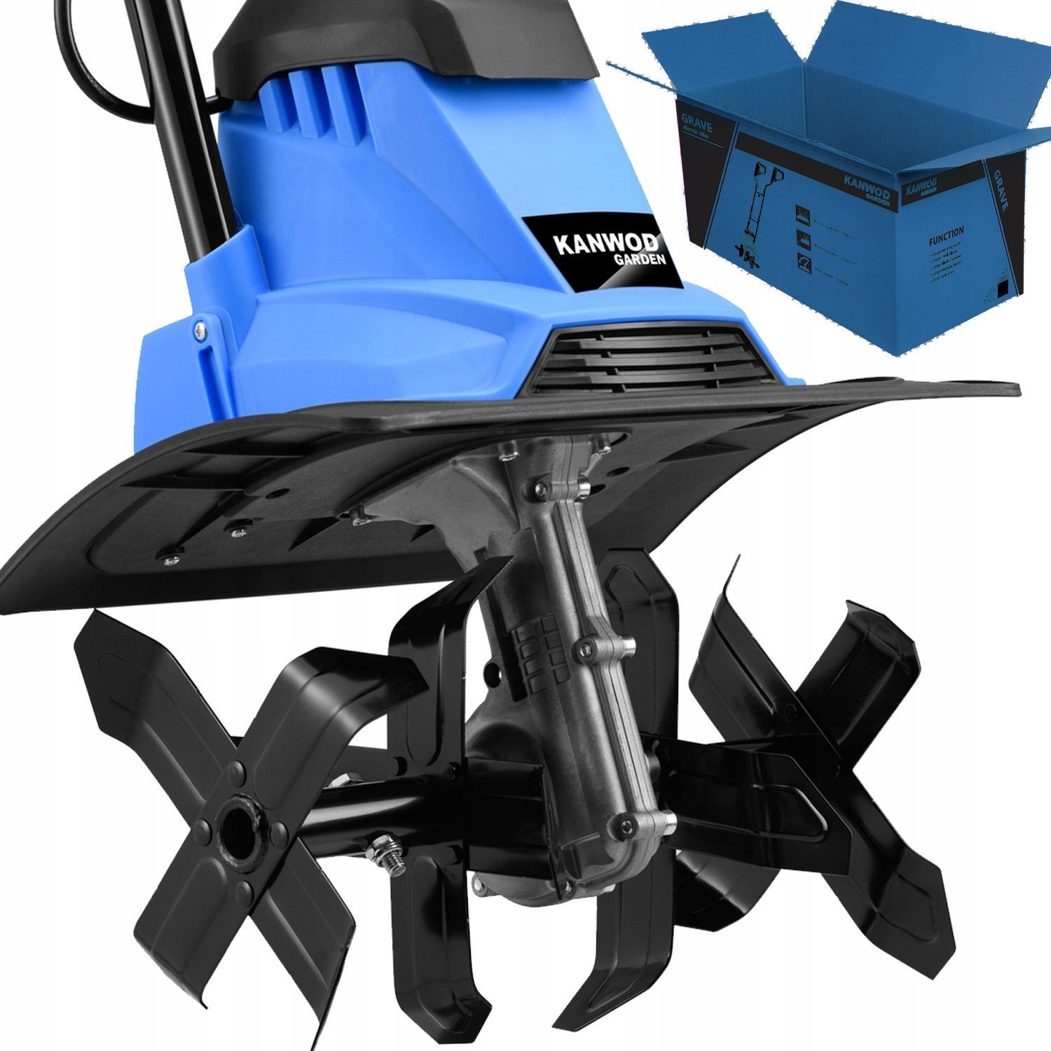 Glebogryzarka Kanwod GLEBOGRYZARKA ELEKTRYCZNA KULTYWATOR MOCNY DUŻE KOŁA SPULCHNIA ZIEMIĘ XXL