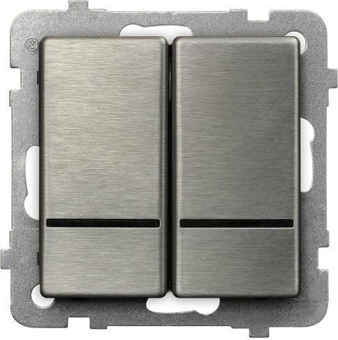 Ospel Łącznik świecznikowy Sonata 16AX IP20 z podświetleniem stal inox (ŁP-2RMS/m/37)