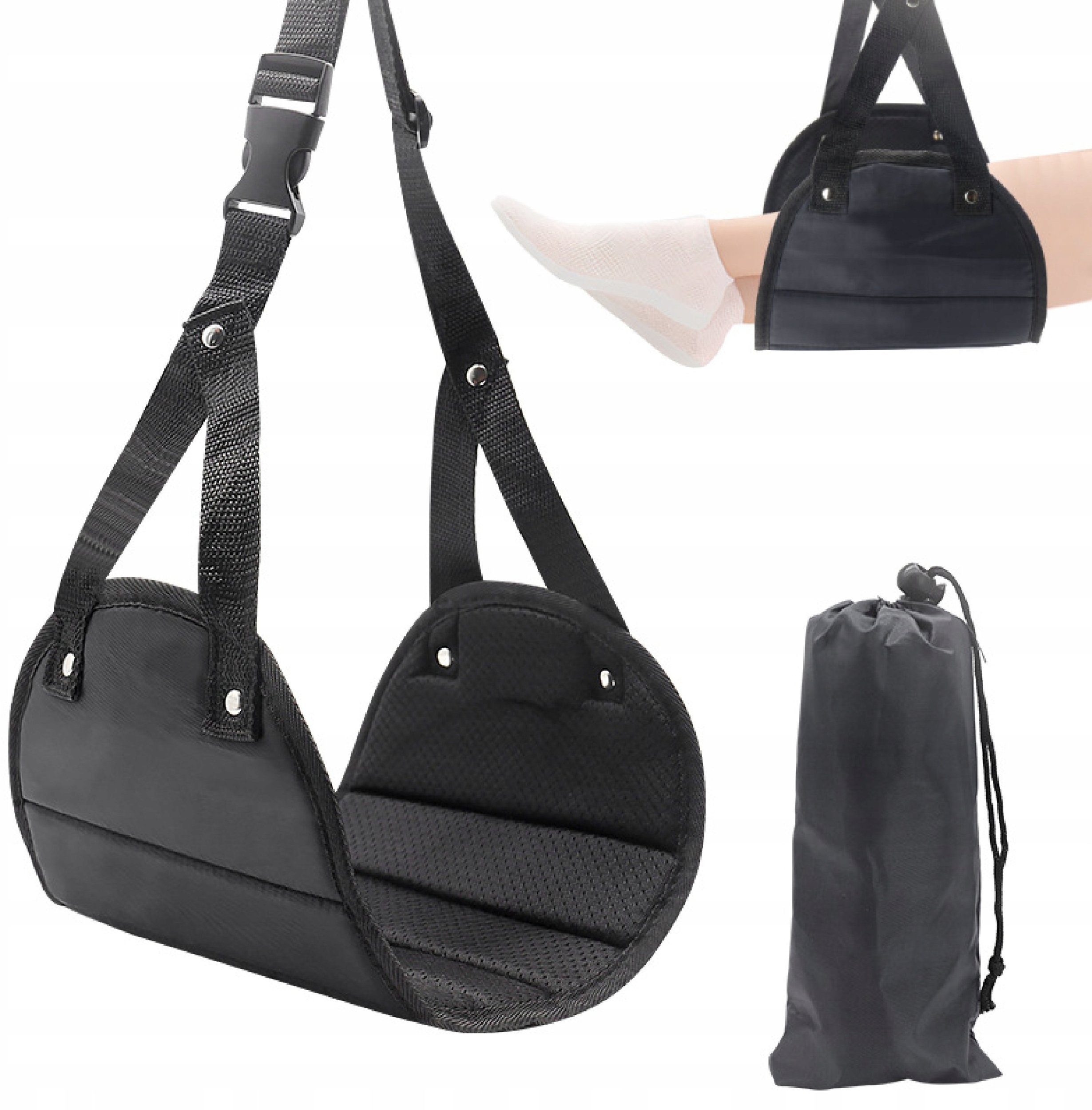 Ergonomiczny podnóżek podróżny samochodowy regulacja