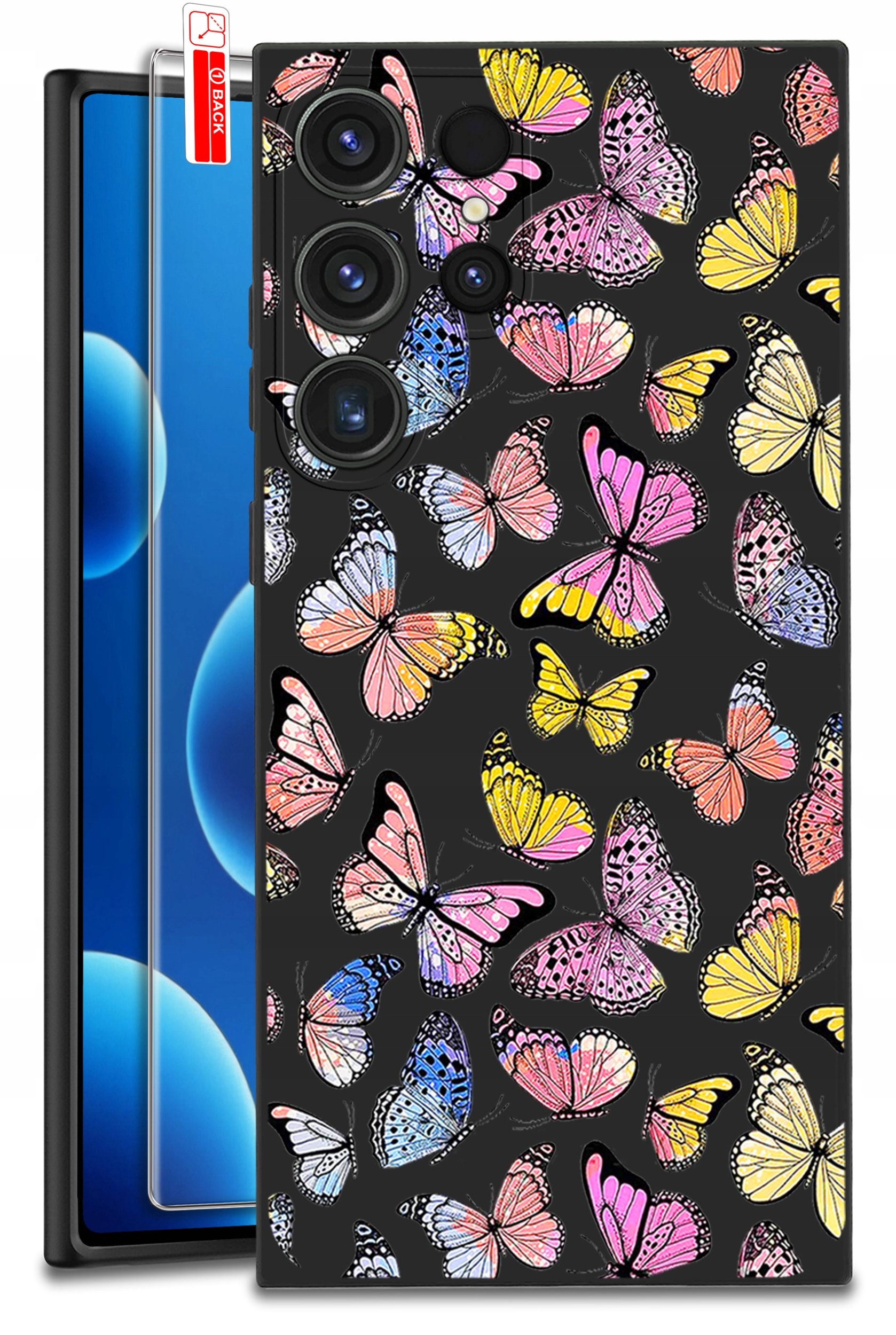 ETUI do Samsung Galaxy S25 Ultra WZORY | SILIKONOWE MATT CASE + SZKŁO 9H
