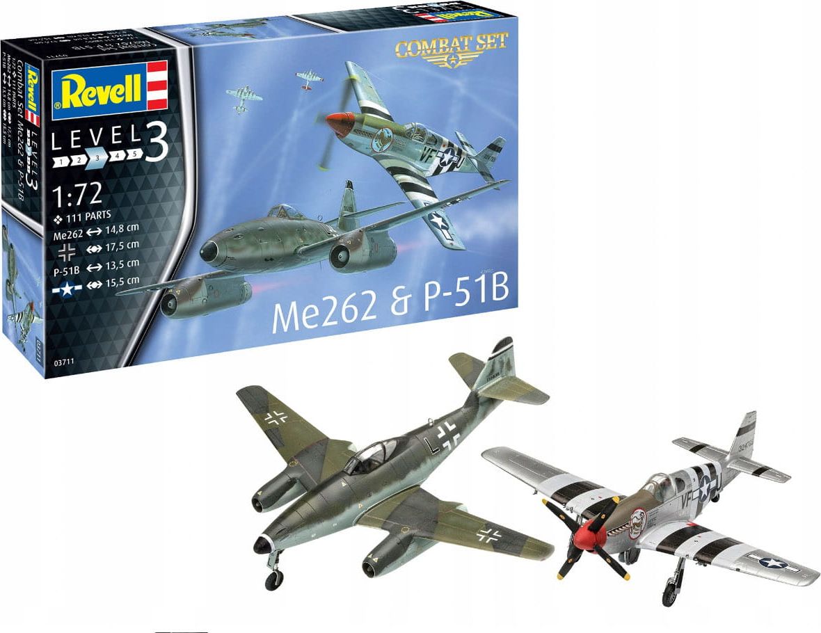 Revell Revell Model Do Sklejania Combat Set Me262 + P51B