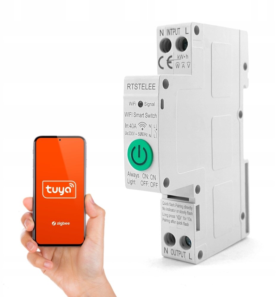 Przekaźnik na szynę DIN z pomiarem - zigbee