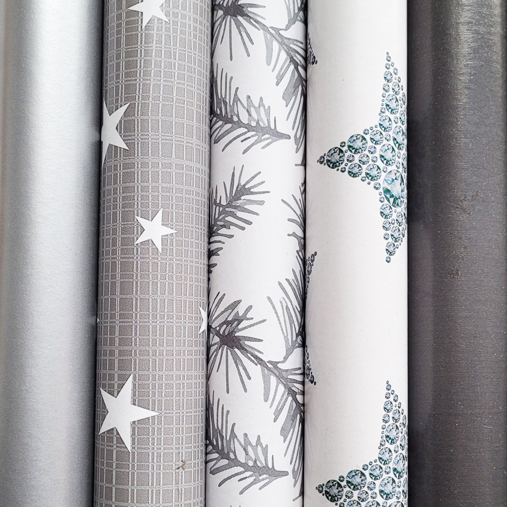 Fastima Papier szary do prezentów 57cmx10m ZST20 zestaw