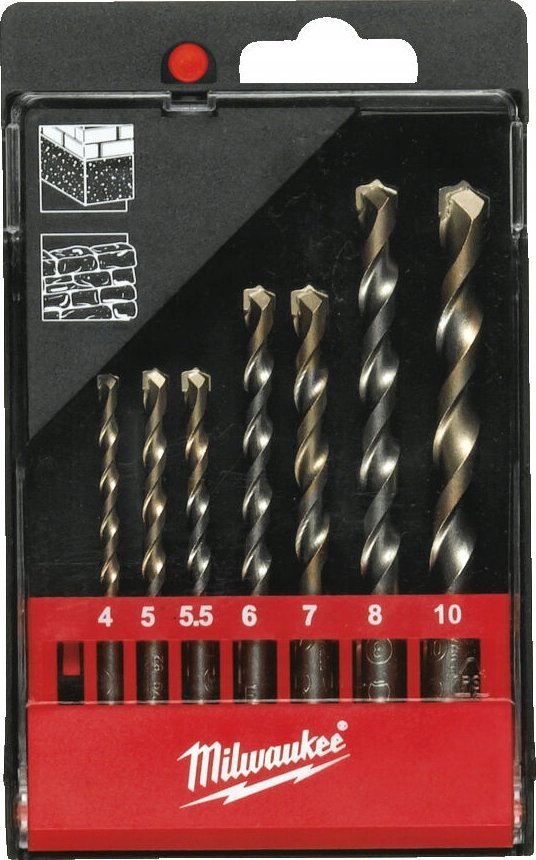 Wiertło Milwaukee ML WIERTŁO DO BETONU KPL.8szt. /3-4-5-6-7-8-9-10mm/
