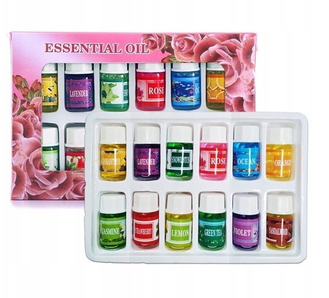 NAWILŻACZ POWIETRZA DYFUZOR ZAPACHOWY AROMATERAPIA + OLEJKI ETERYCZNE x12