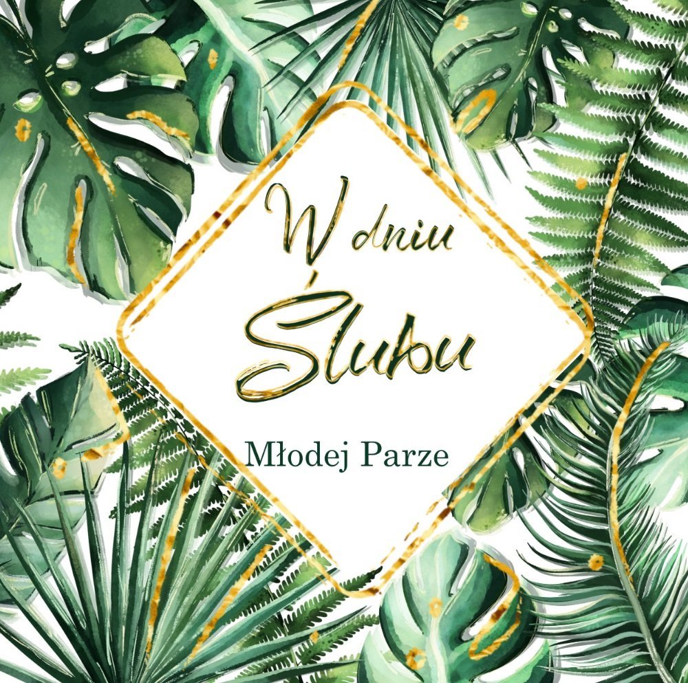 HENRY Karnet KWD z bilecikiem HS Ślub Monstera