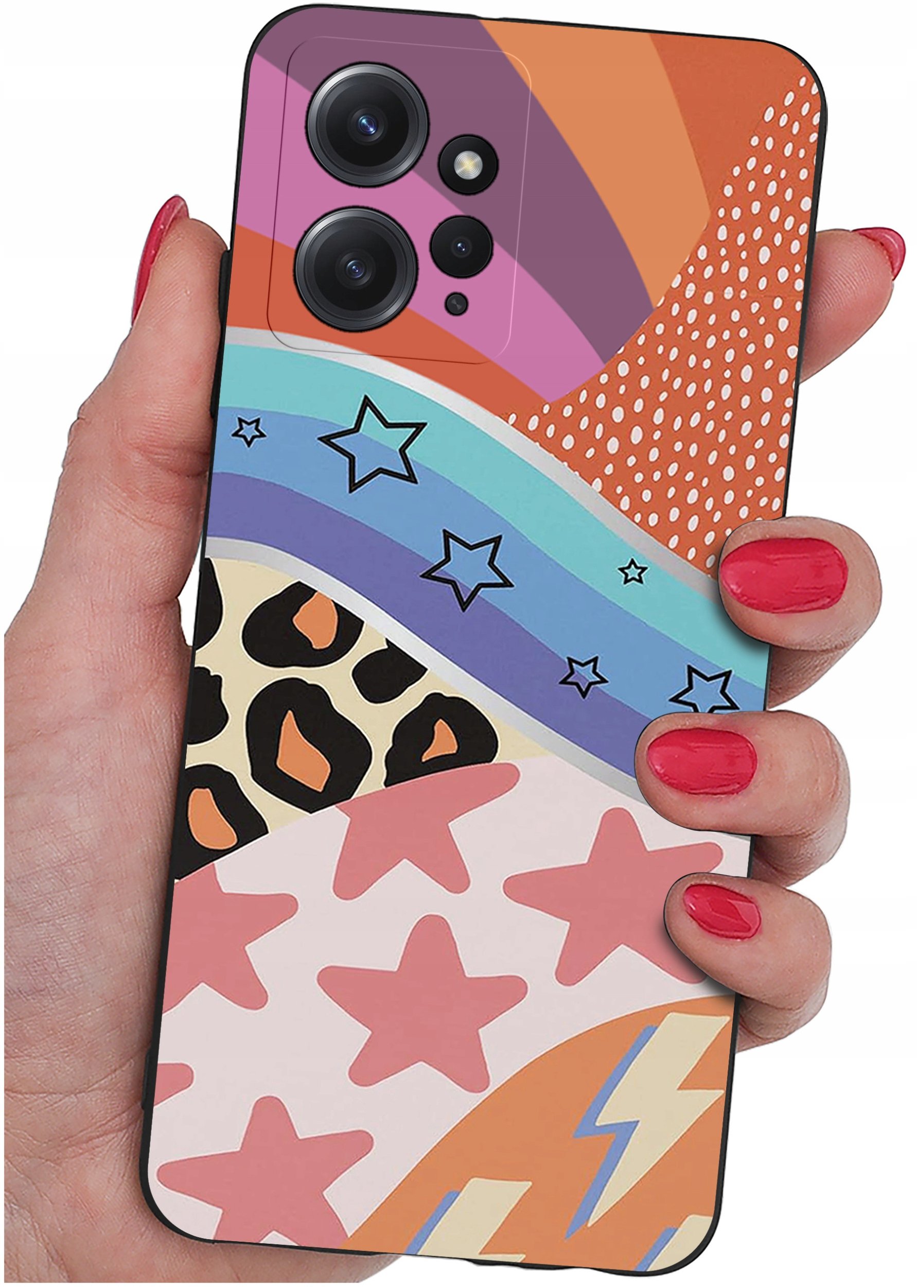 ETUI do Xiaomi Redmi Note 12 4G | WZORY | SILIKONOWE MATT CASE + SZKŁO 9H