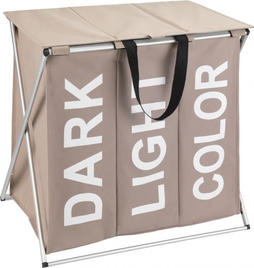 Kosz na pranie Wenko Kosz na bieliznę Trio Top 57x38 cm, beżowy, poliestrowa