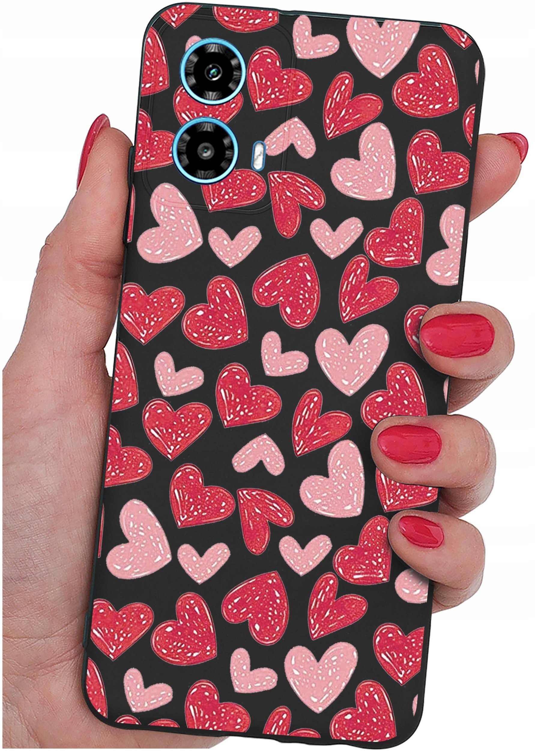 ETUI do Motorola Moto G34 5G WZORY |SILIKONOWE MATT CASE + SZKŁO 9H