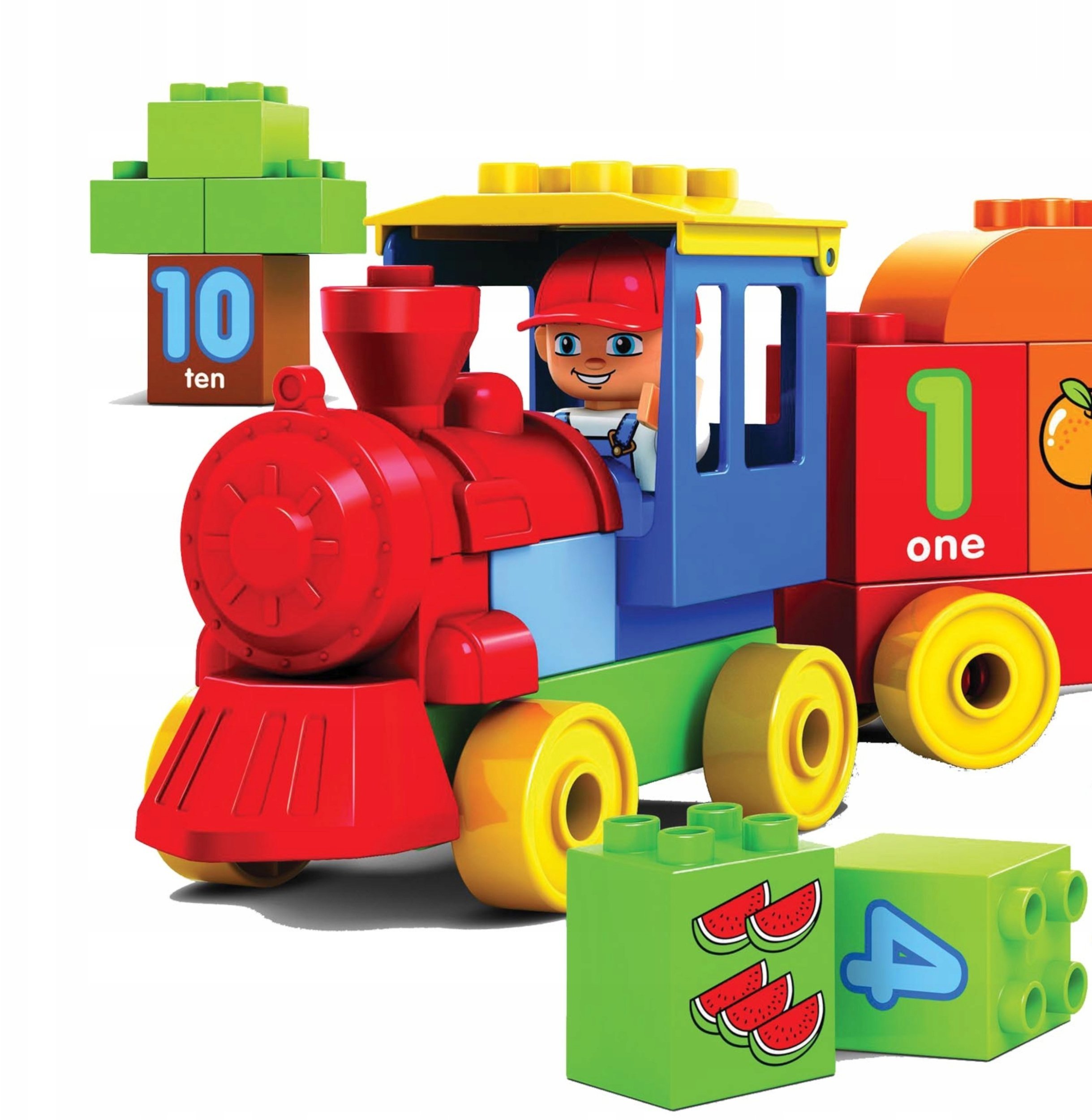 Bounn Klocki konstrukcyjne pociąg edukacyjny cyferki 65 elementów