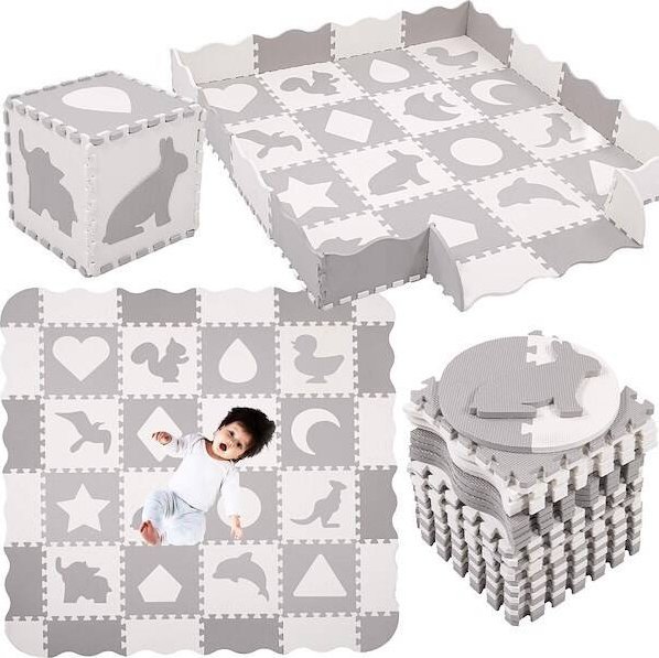 Springos Mata piankowa, puzzle dla dzieci 150x150 cm pianka EVA szara UNIWERSALNY