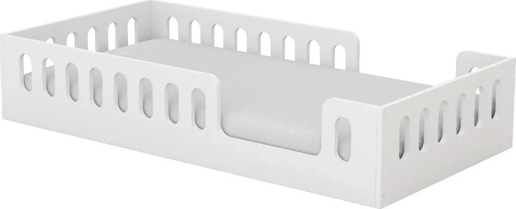 Łóżko dziecięce TIMON 180x80 z barierkami białe KOCOT KIDS