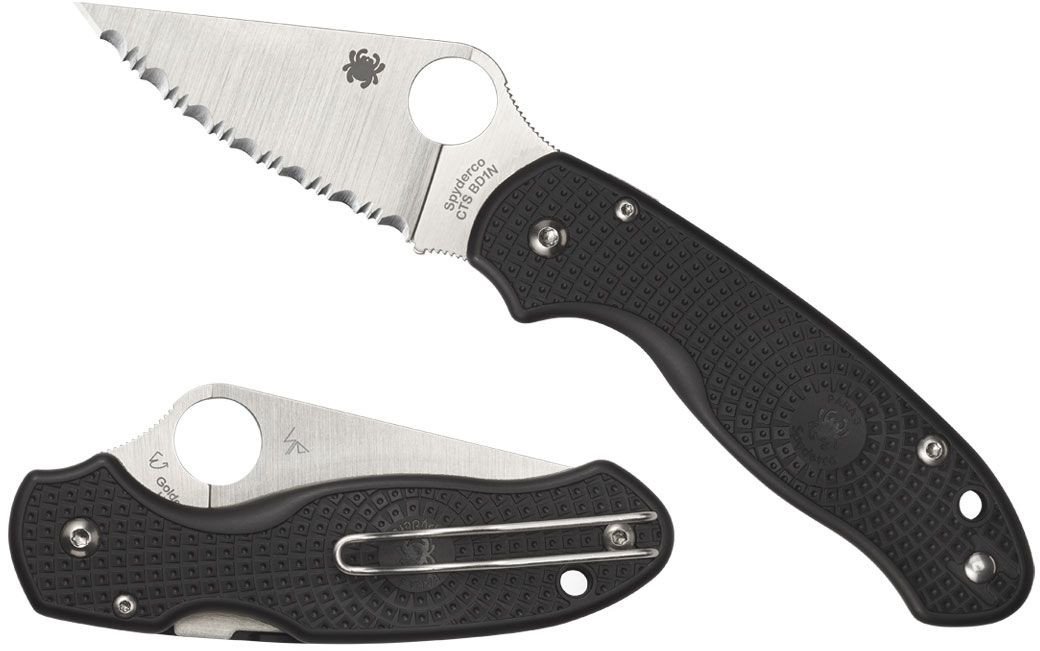 Spyderco PARA 3 FRN BLACK SERRATED C223SBK
