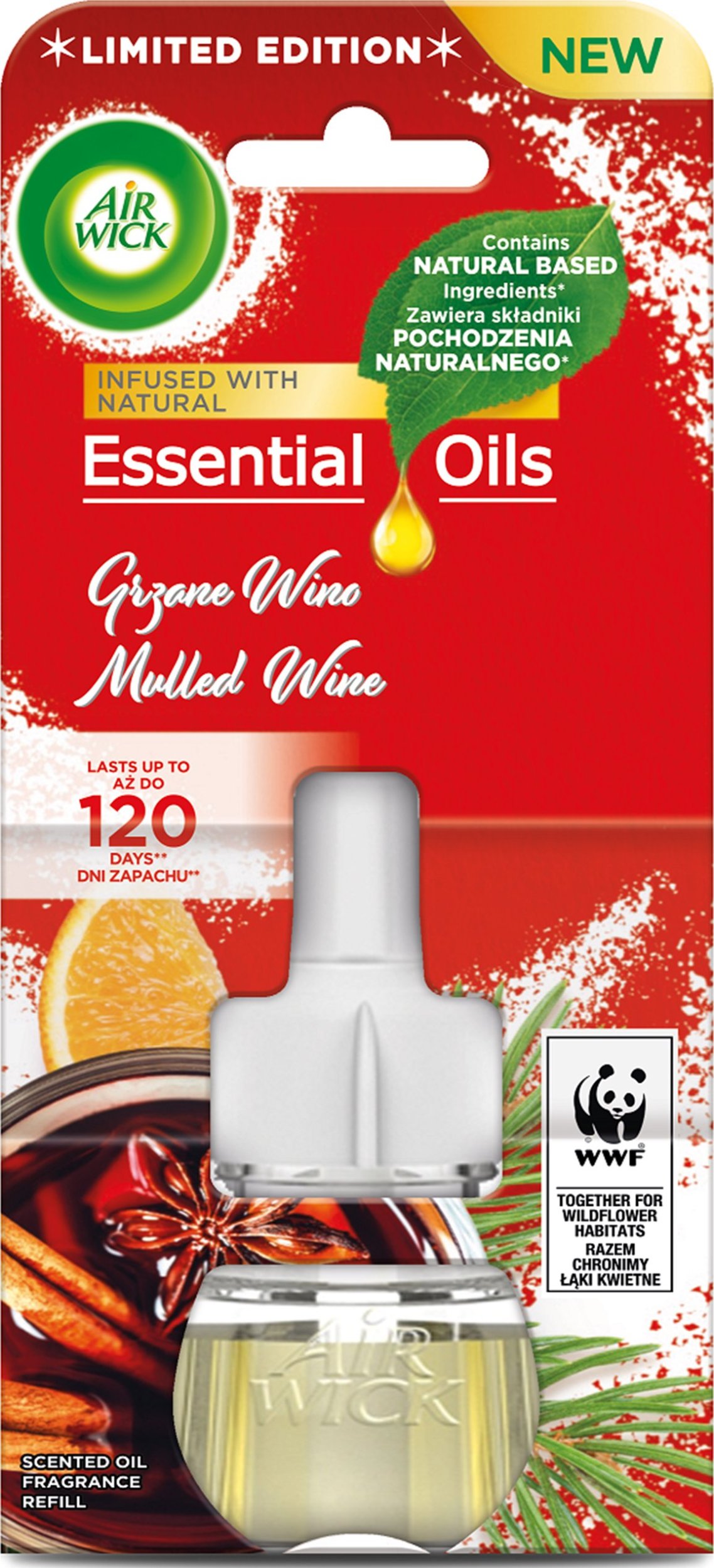 Osram Air Wick Elektryczny Odświeżacz Powietrza Zapach Grzane Wino Wkład 19 ml