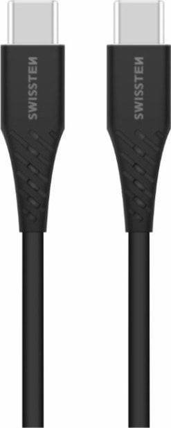 Kabel USB Swissten USB-C - USB-C 2.5 m Czarny (8595217487116)