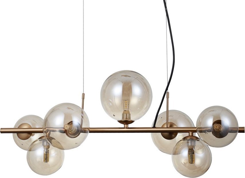 Lampa wisząca Italux Salonowa lampa wisząca Canello PND-406007-7-HBR mosiężna