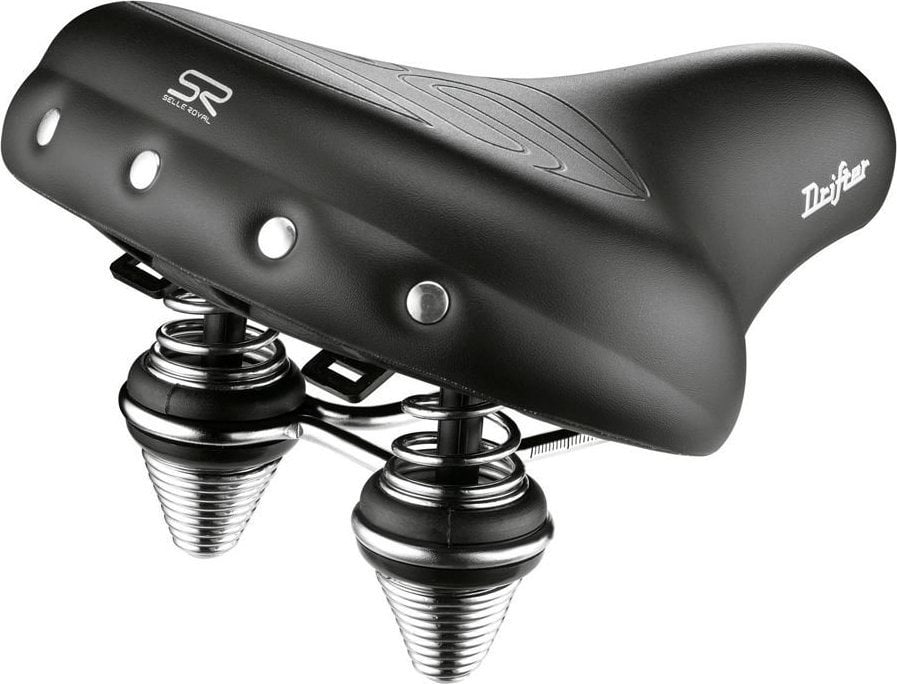 Selle Royal Siodło SELLEROYAL PREMIUM RELAXED 90st. DRIFTER STRENGTEX unisex żelowe + sprężyny czarne (NEW 2023)