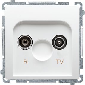 Kontakt-Simon Gniazdo antenowe Simon Basic RTV zakończeniowe 10dB biały (BMZAK10/1.01/11)