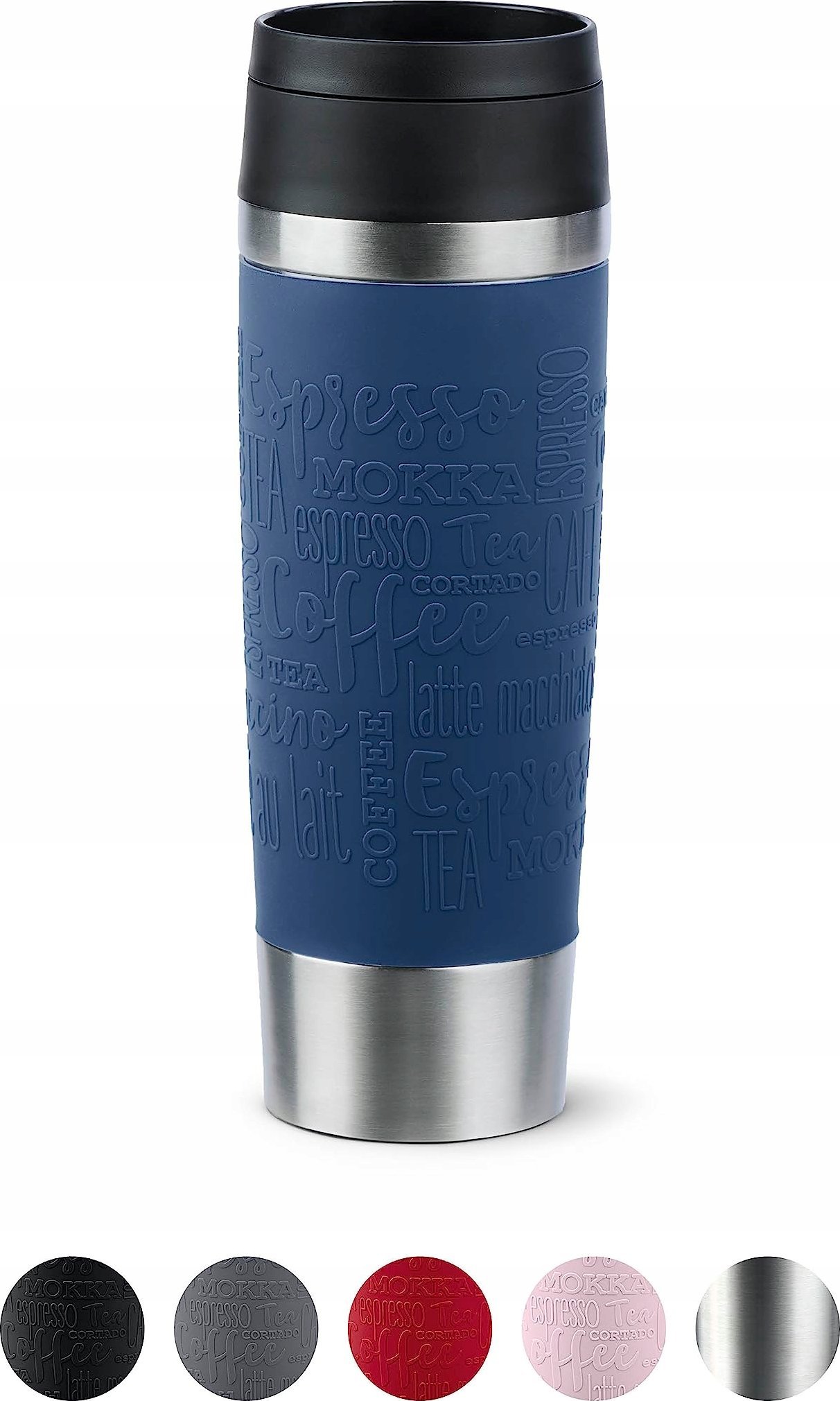 Emsa Emsa TRAVEL MUG Classic Grande thermal mug (dark blue/stainless steel, 0.5 liters)
