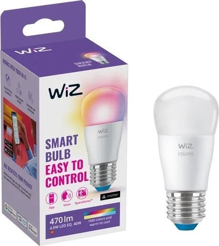 WiZ Luster E27 4,9W 2200-6500 (RGB) P45 E27 1 pcs lightsource