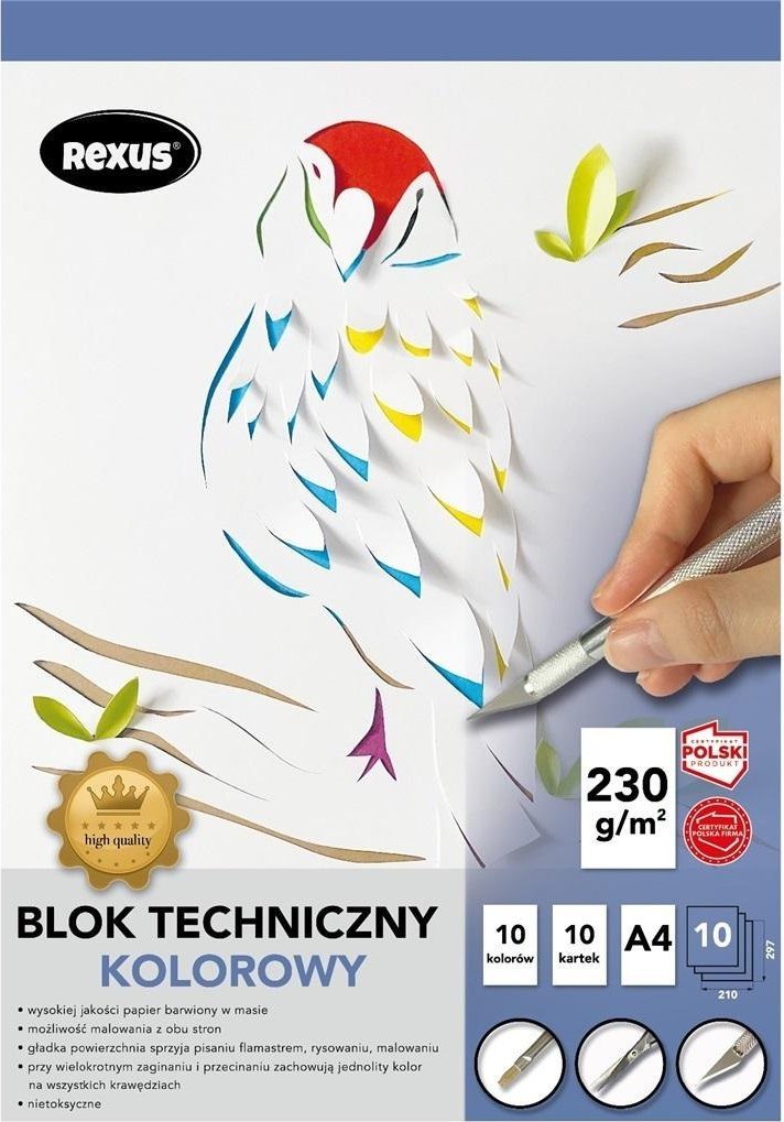 Beniamin Blok techniczny A4/10K kolorowy Premium
