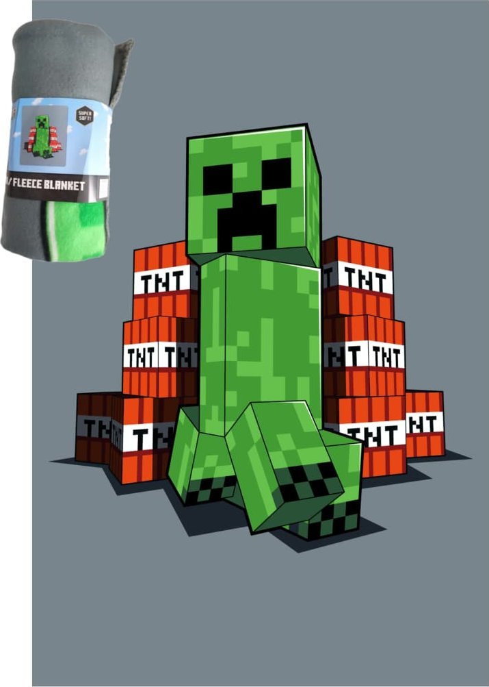 Jerry Fabrics Koc dziecięcy polarowy Minecraft 100x150 kocyk